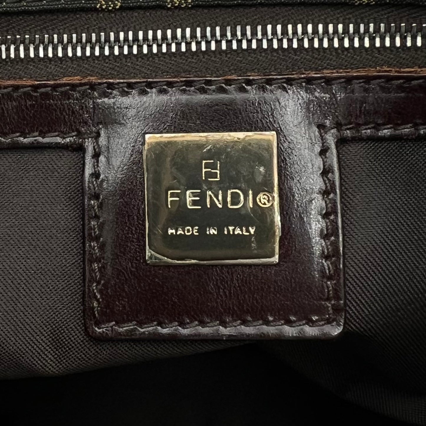 Fendi Tobacco Zucca Tote Shoulder Bag