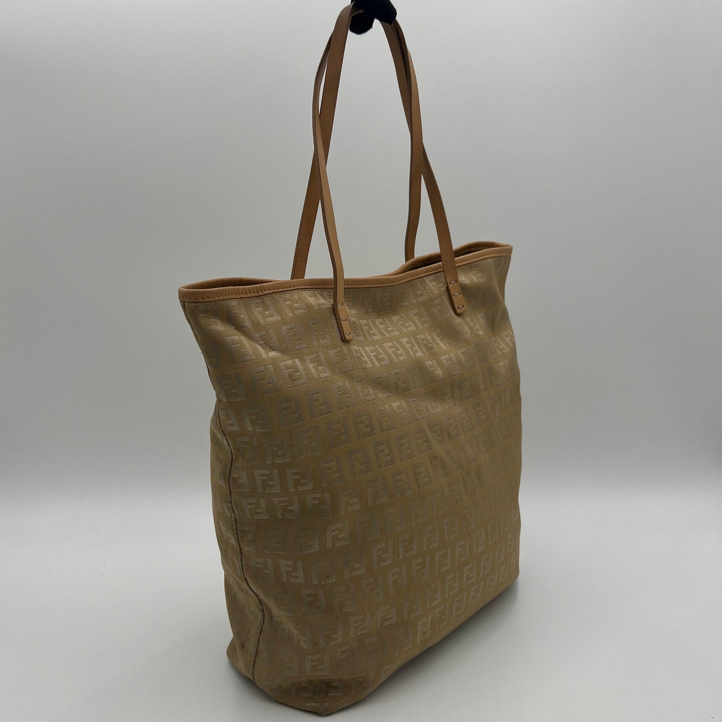 Fendi Beige Zucchino Small Tote