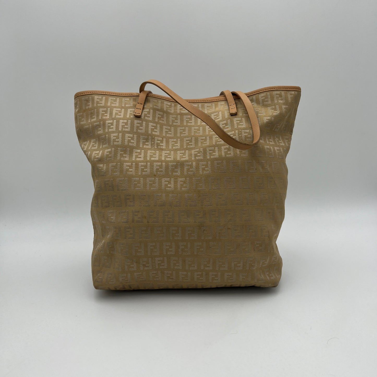 Fendi Beige Zucchino Small Tote