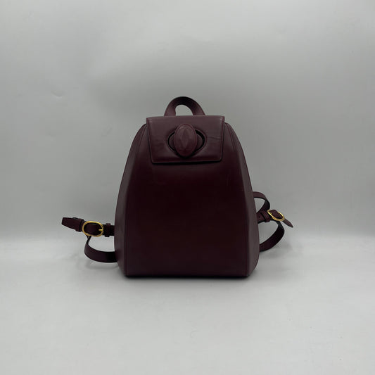 Cartier Paris Burgundy Twist Lock Small Backpack