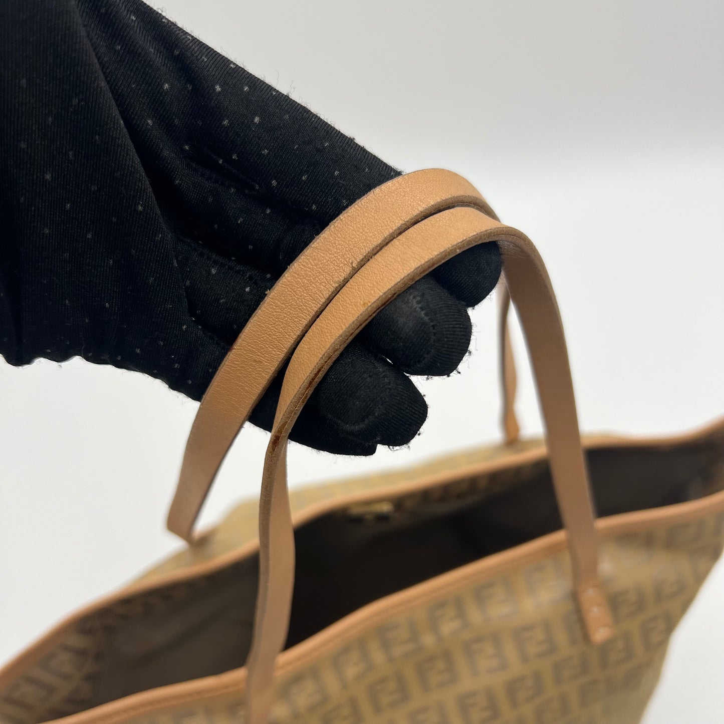 Fendi Beige Zucchino Small Tote