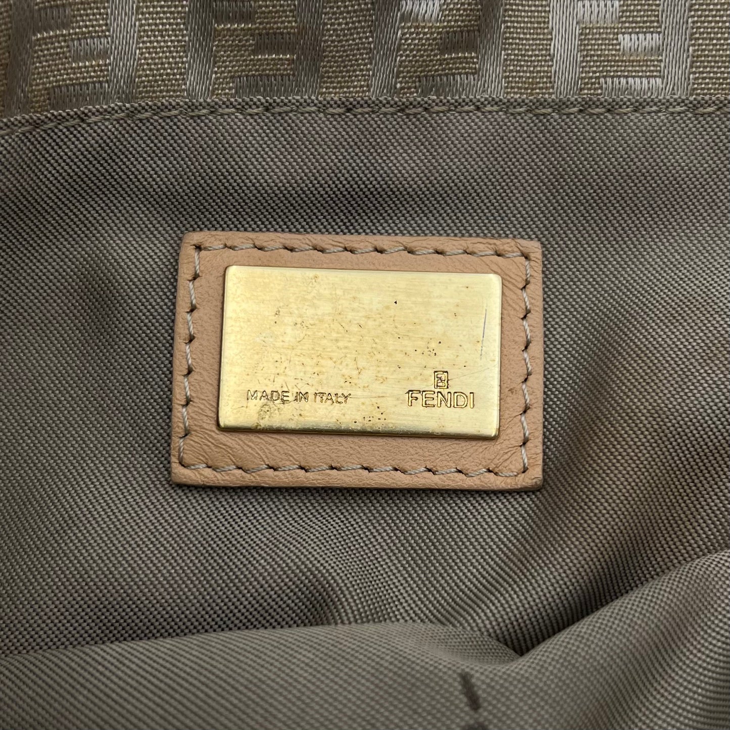 Fendi Beige Zucchino Small Tote