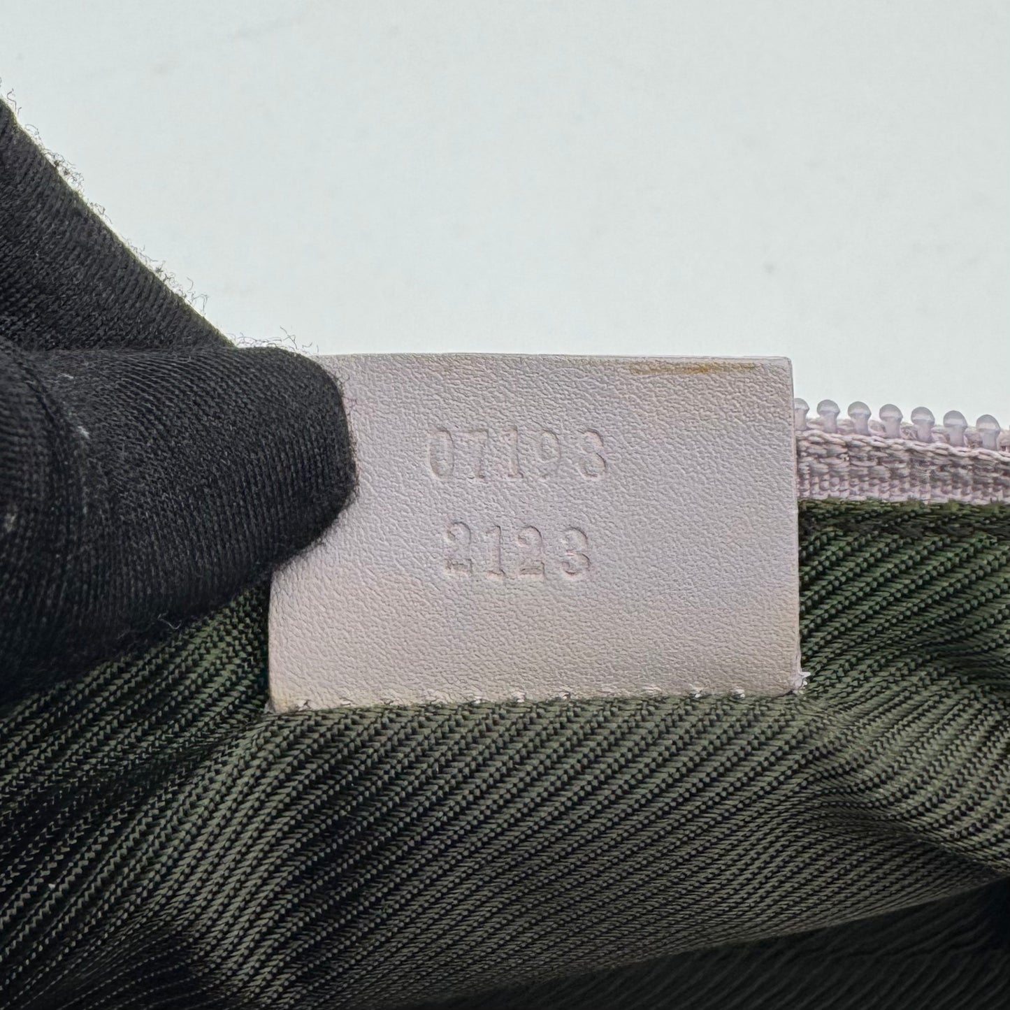 Gucci Lavender Monogram Canvas and Leather Boat Pochette