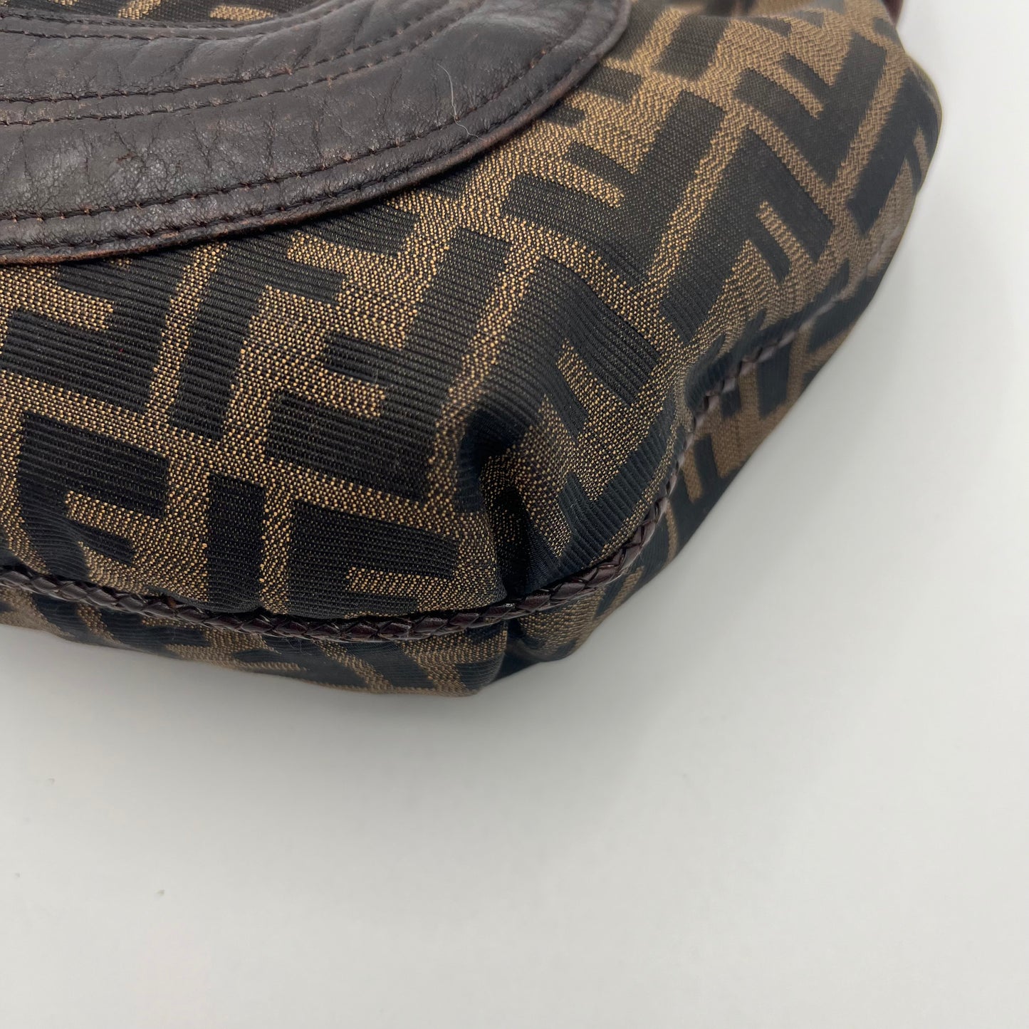 Fendi Tobacco Zucca Spy Hobo Shoulder Bag