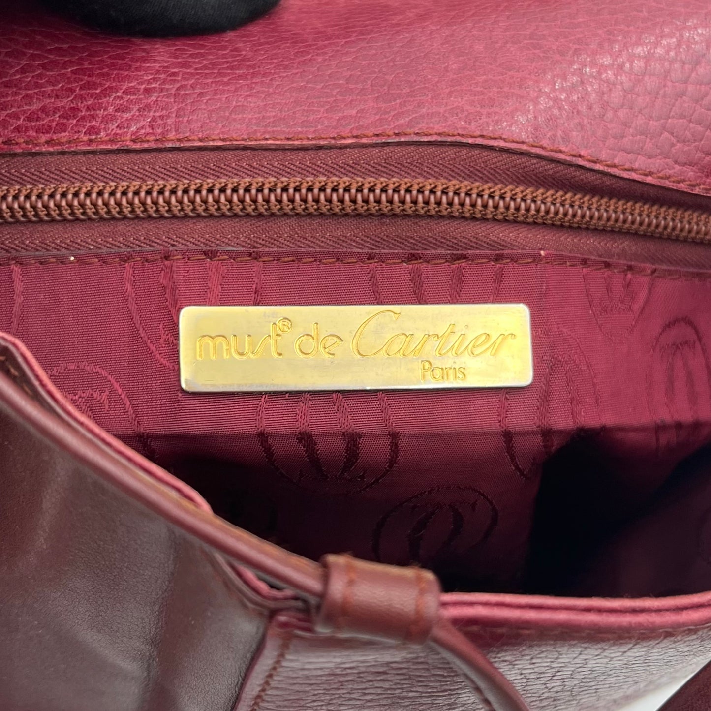 Cartier Paris Must de Cartier Two Toned Leather Crossbody