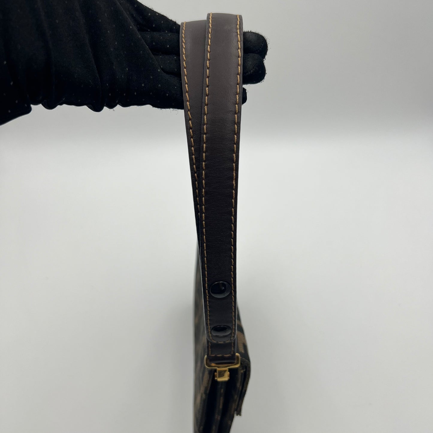 Fendi Tobacco Zucca Belt Flap Convertible Bag