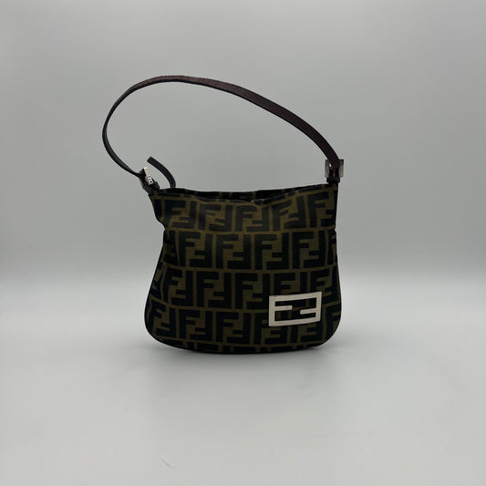Fendi Tobacco Zucca FF Logo Shoulder Bag
