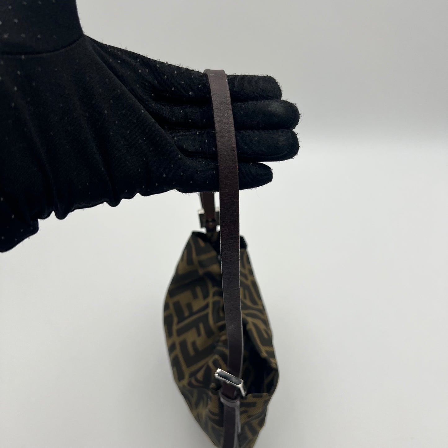 Fendi Tobacco Zucca FF Logo Shoulder Bag
