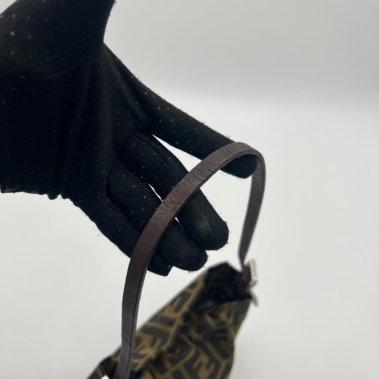Fendi Tobacco Zucca FF Logo Shoulder Bag