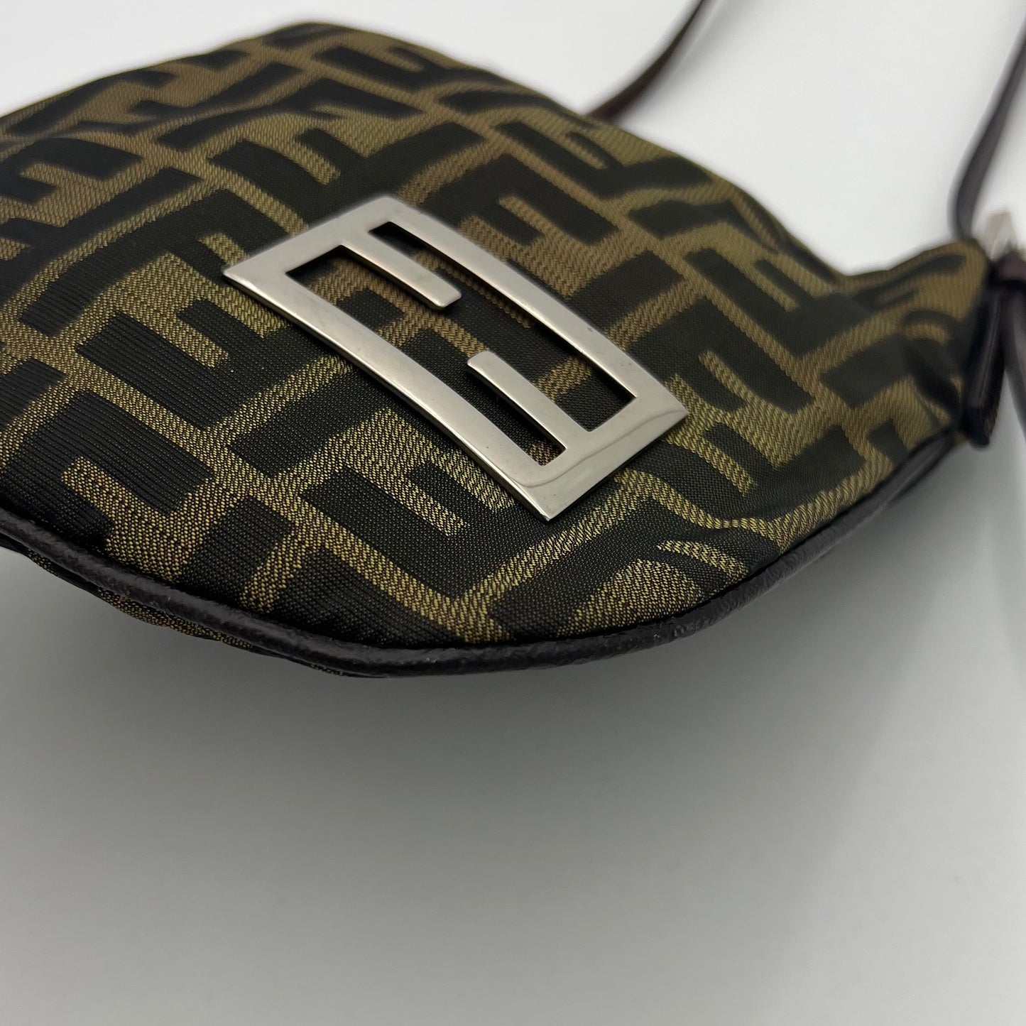 Fendi Tobacco Zucca FF Logo Shoulder Bag