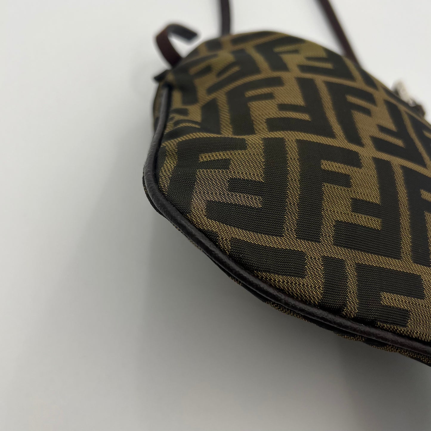 Fendi Tobacco Zucca FF Logo Shoulder Bag