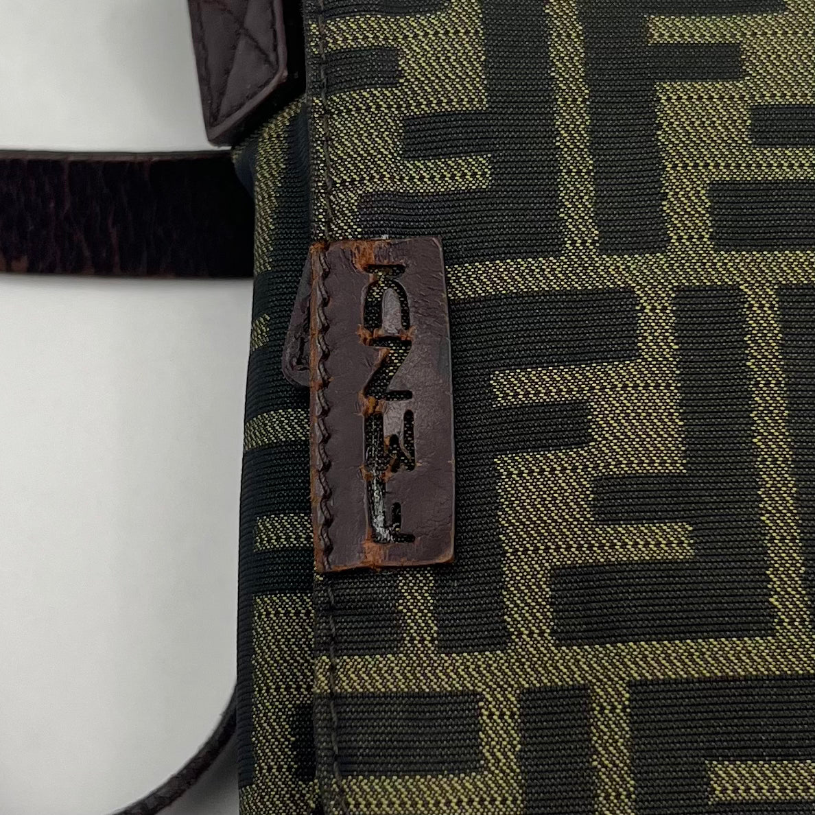 Fendi Tobacco Zucca Flap Mini Crossbody