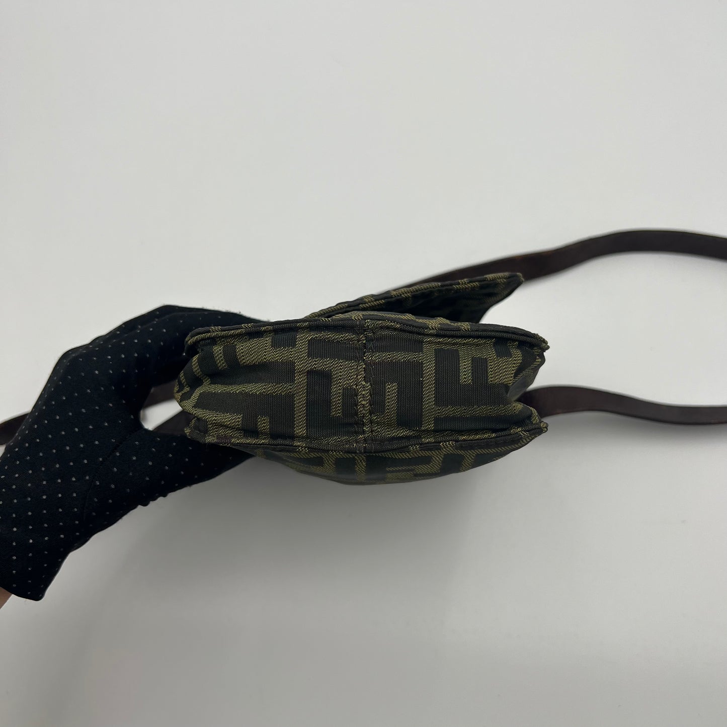 Fendi Tobacco Zucca Flap Mini Crossbody
