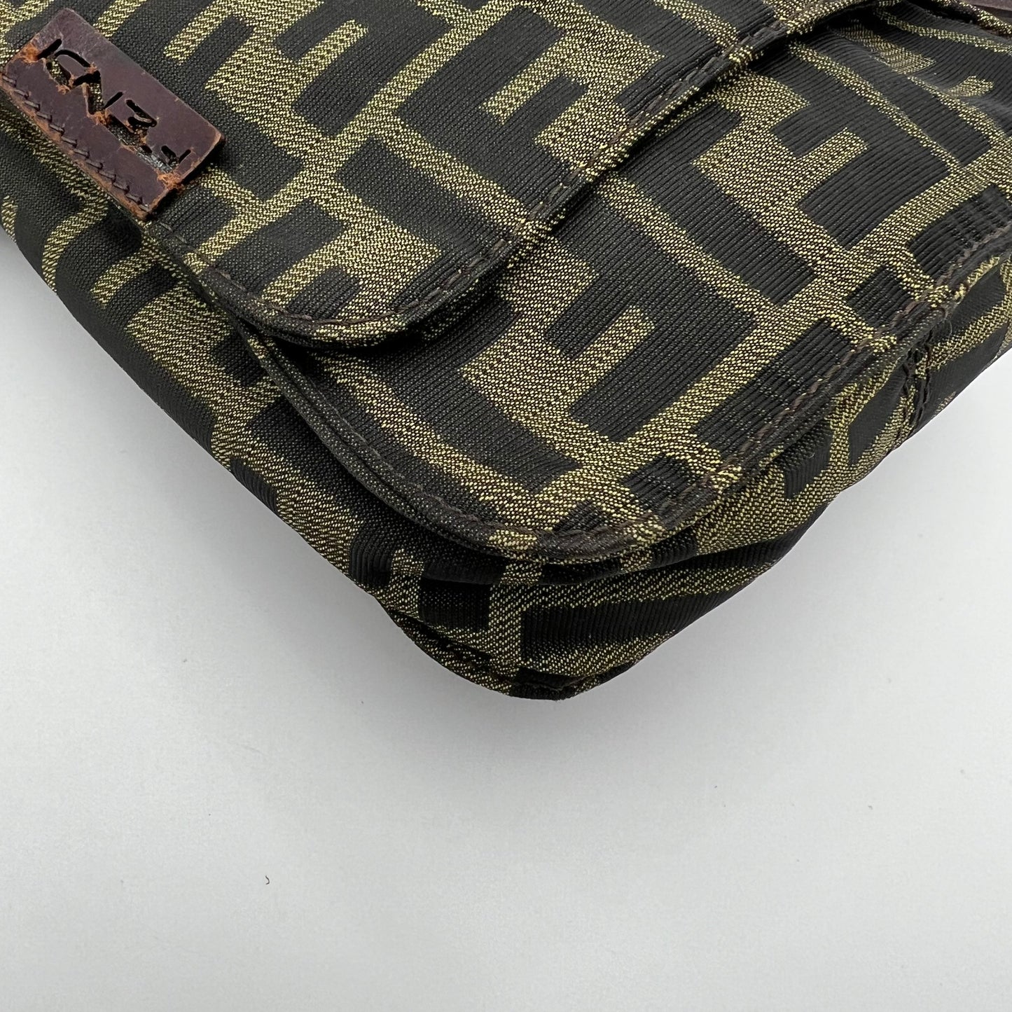 Fendi Tobacco Zucca Flap Mini Crossbody
