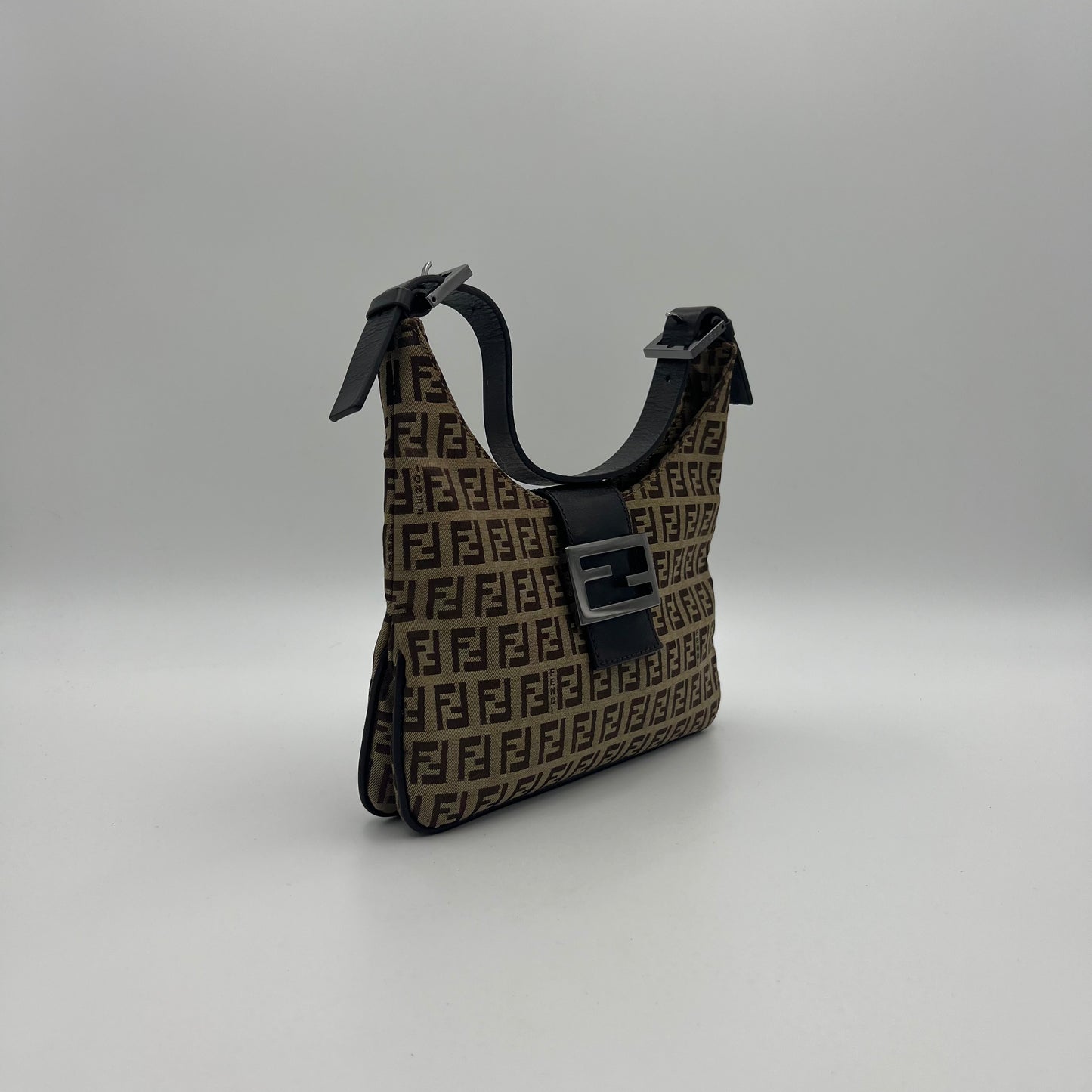 Fendi Brown Zucchino Hobo Baguette