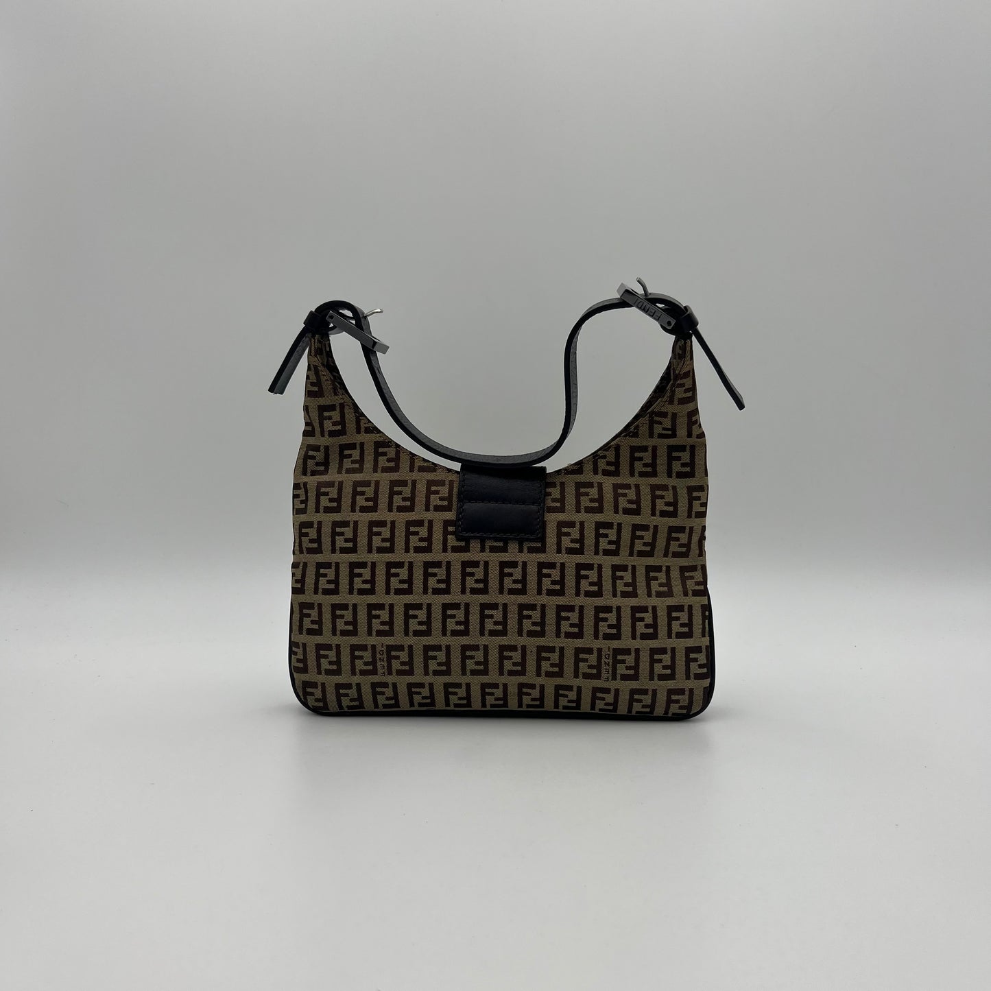 Fendi Brown Zucchino Hobo Baguette