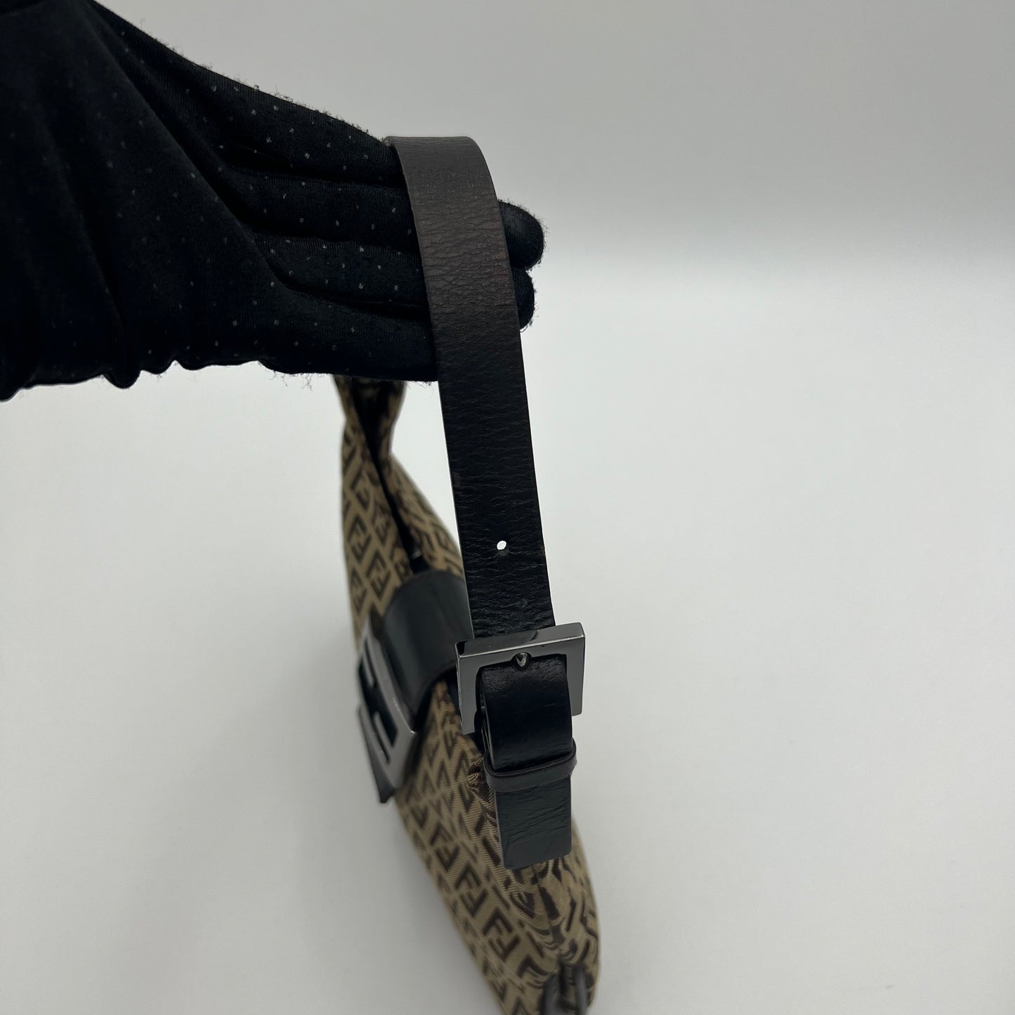 Fendi Brown Zucchino Hobo Baguette