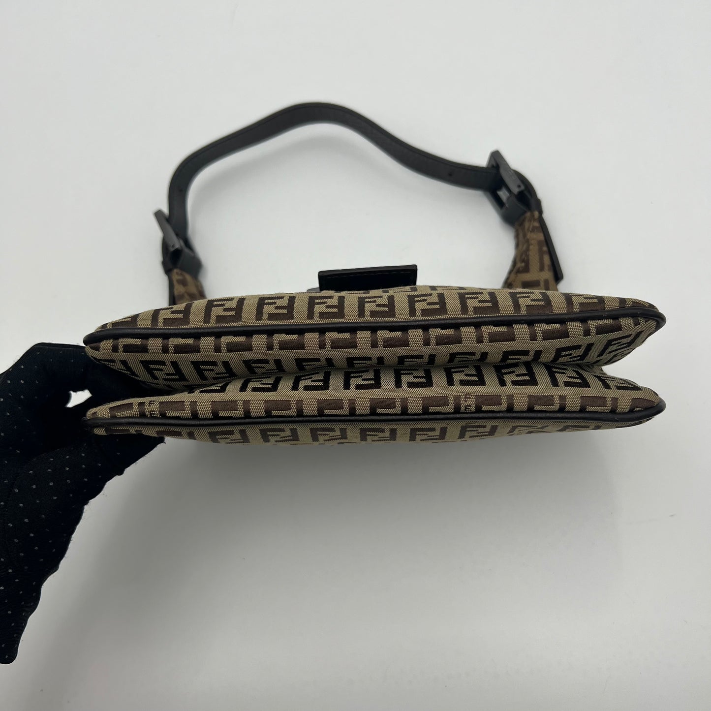 Fendi Brown Zucchino Hobo Baguette