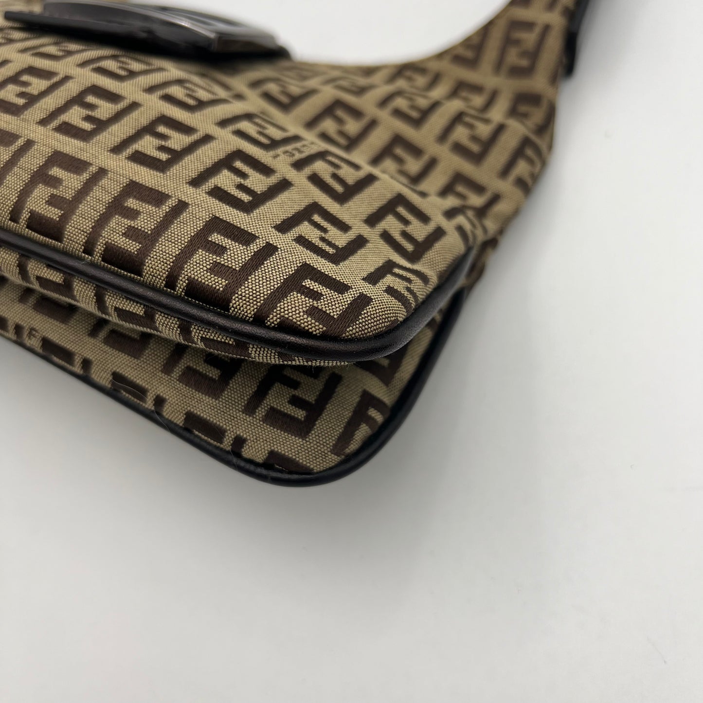 Fendi Brown Zucchino Hobo Baguette