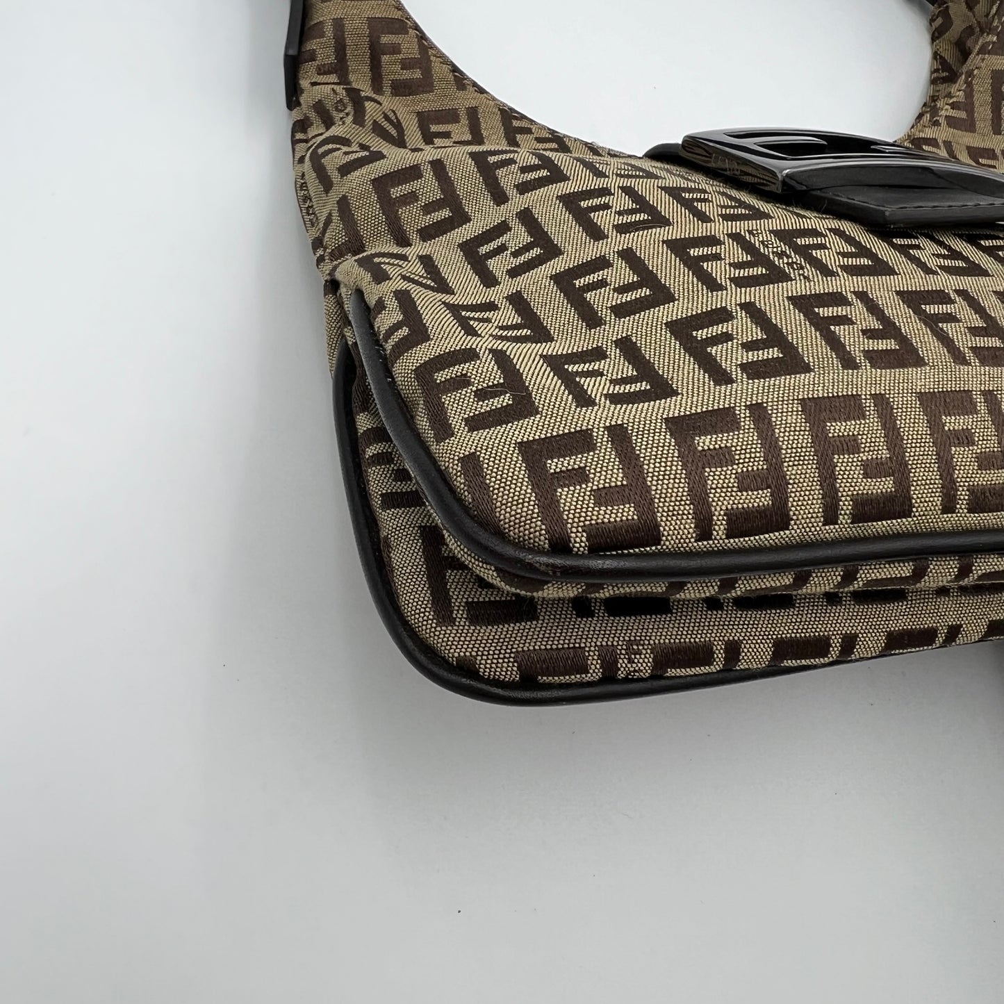 Fendi Brown Zucchino Hobo Baguette