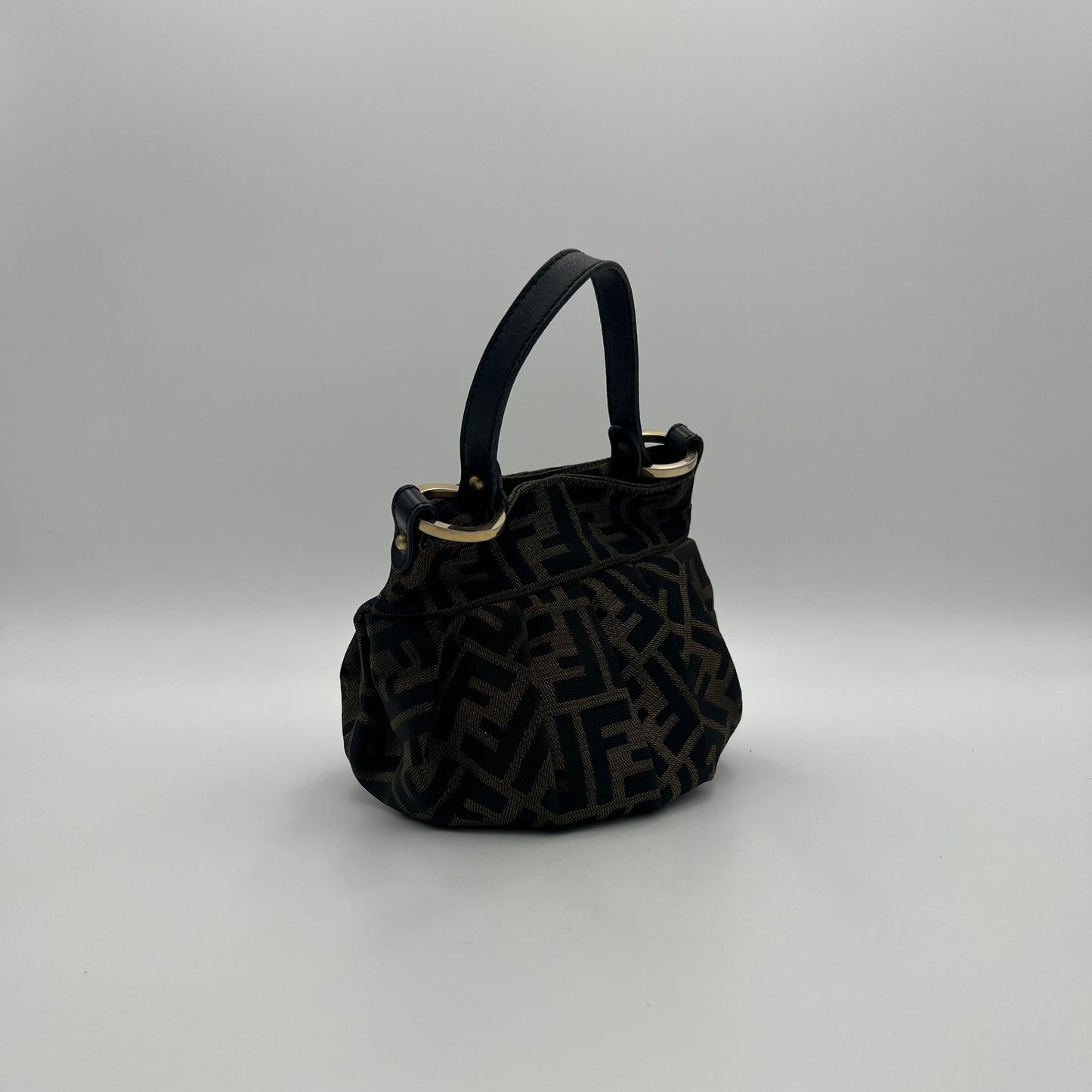 Fendi Tobacco Zucca Mini Chef Handbag