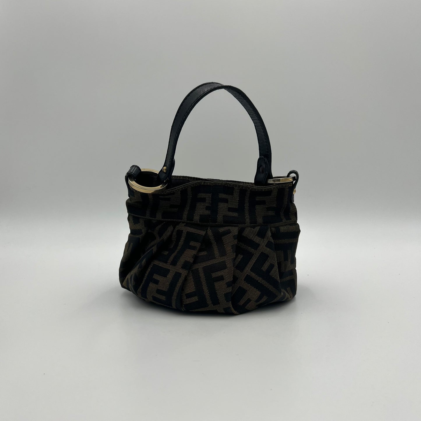 Fendi Tobacco Zucca Mini Chef Handbag