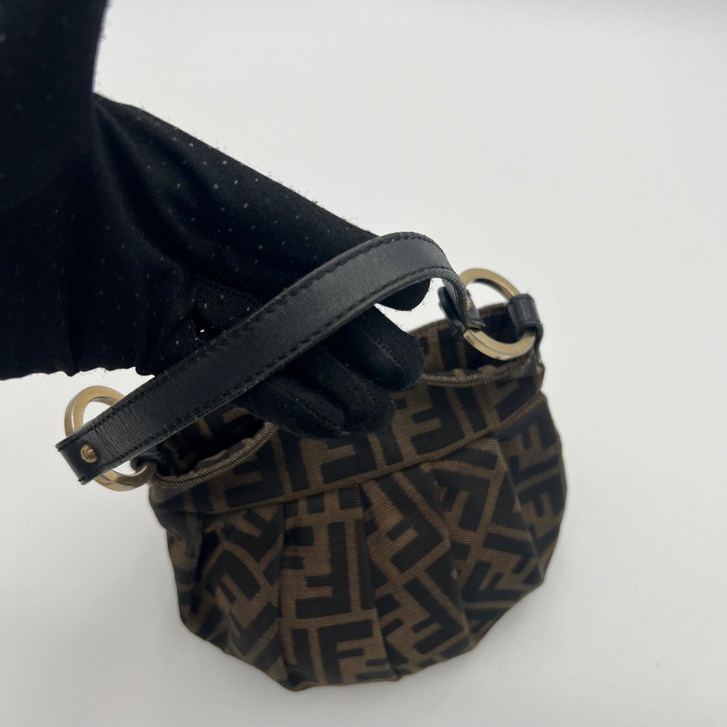 Fendi Tobacco Zucca Mini Chef Handbag
