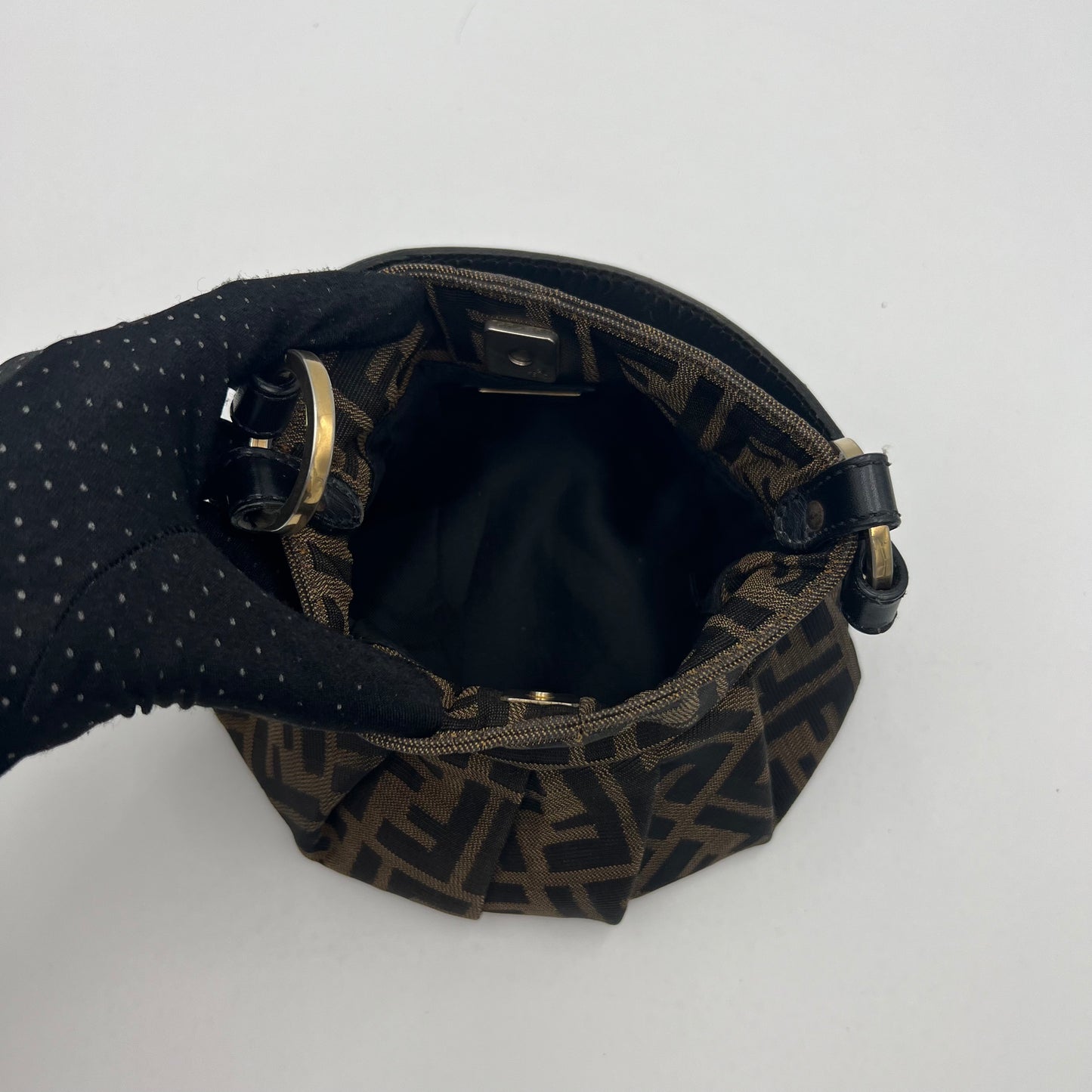 Fendi Tobacco Zucca Mini Chef Handbag