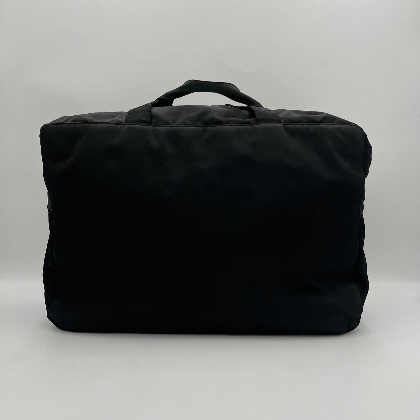 Prada Black Nylon Double Zip Travel Bag