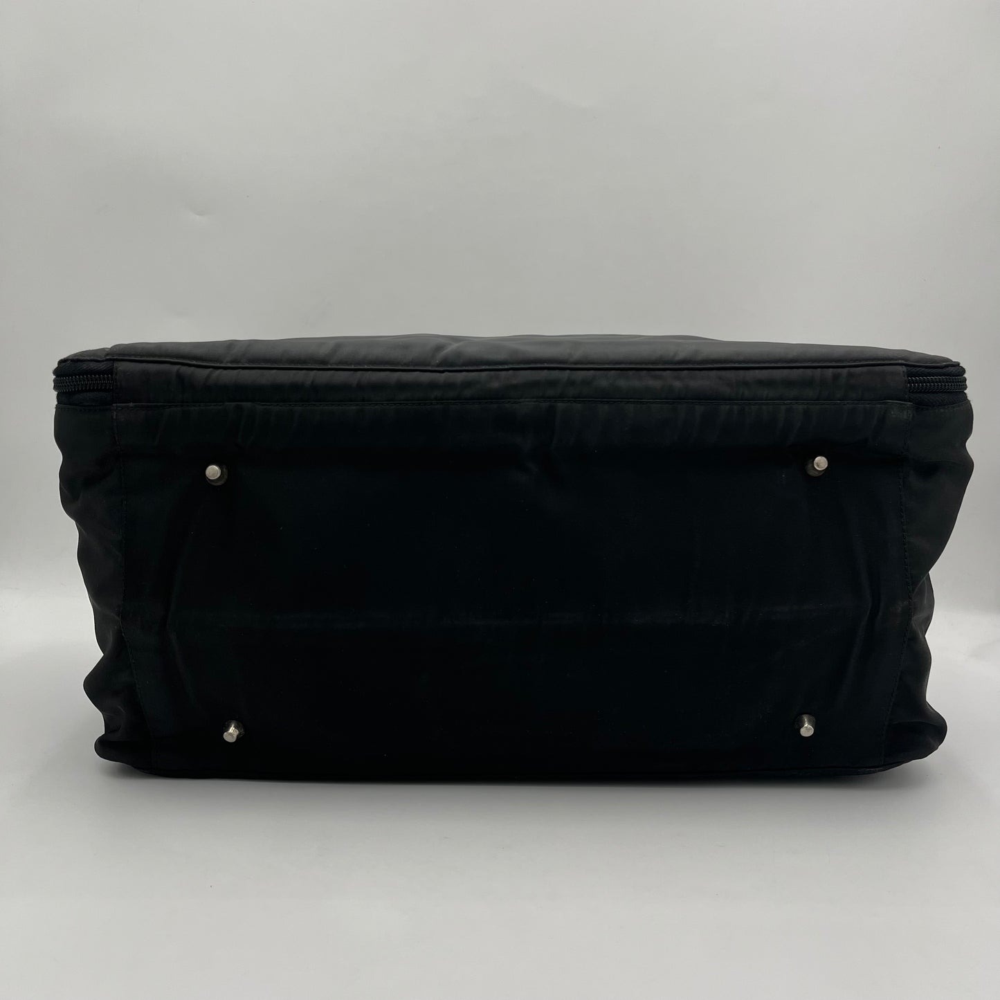 Prada Black Nylon Double Zip Travel Bag