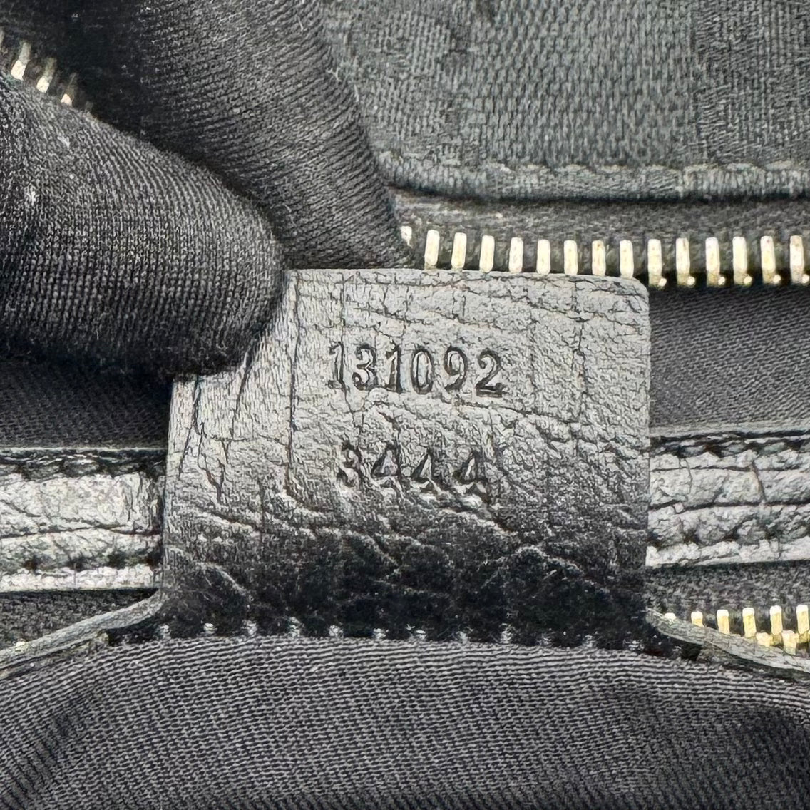 Gucci Black Monogram Canvas Sherryline Horsebit Chain Bowling Bag