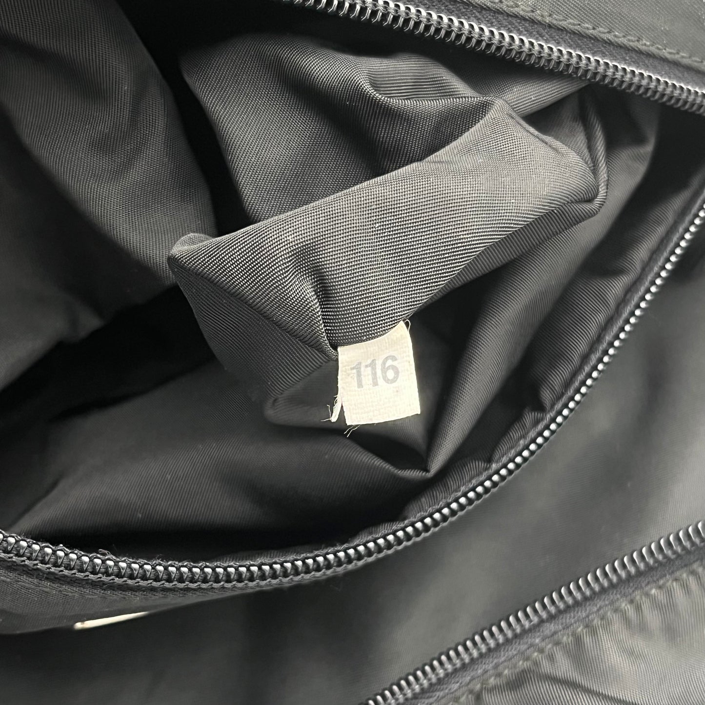 Prada Black Nylon Double Zip Travel Bag