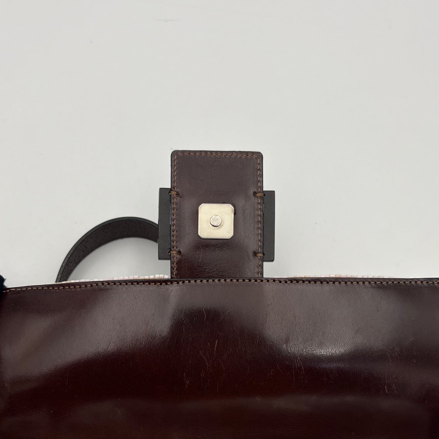 Fendi Baby Pink Beaded Baguette