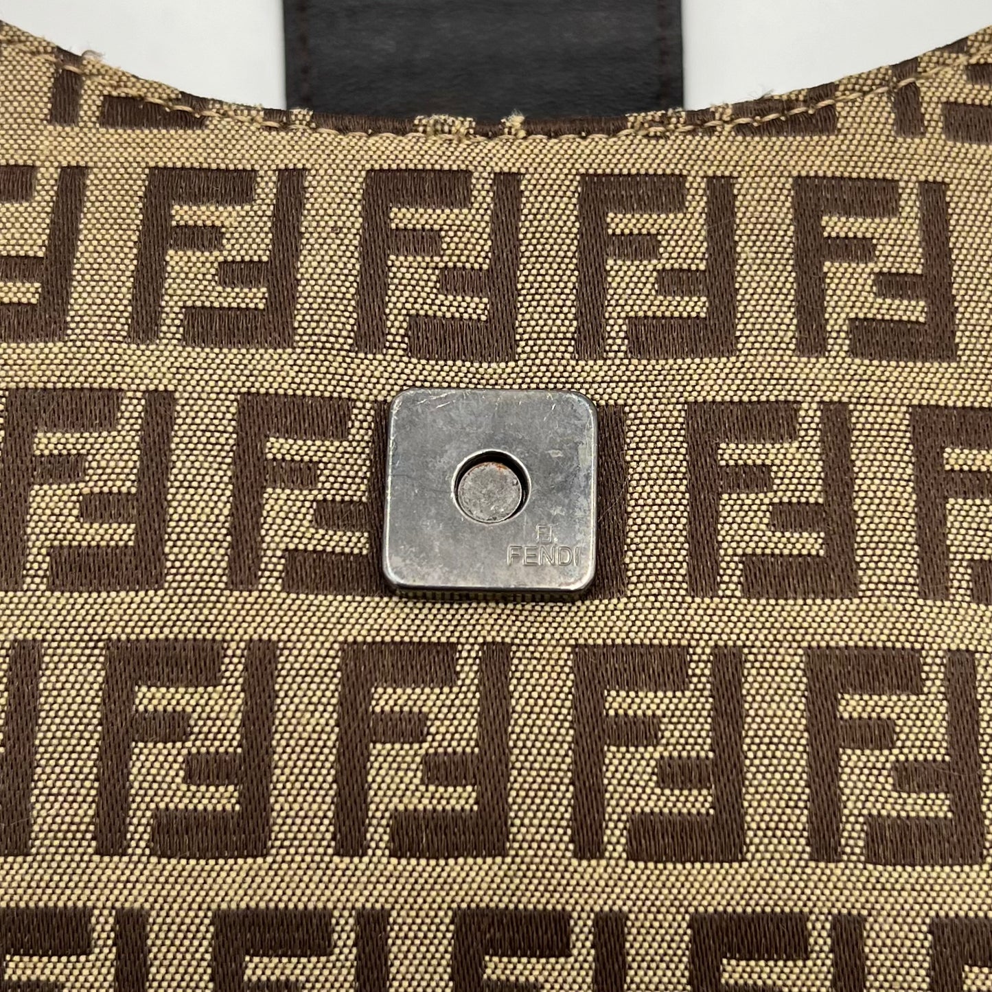 Fendi Brown Zucchino Hobo Baguette