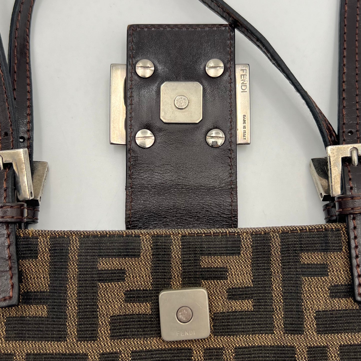 Fendi Tobacco Zucca Tote Shoulder Bag