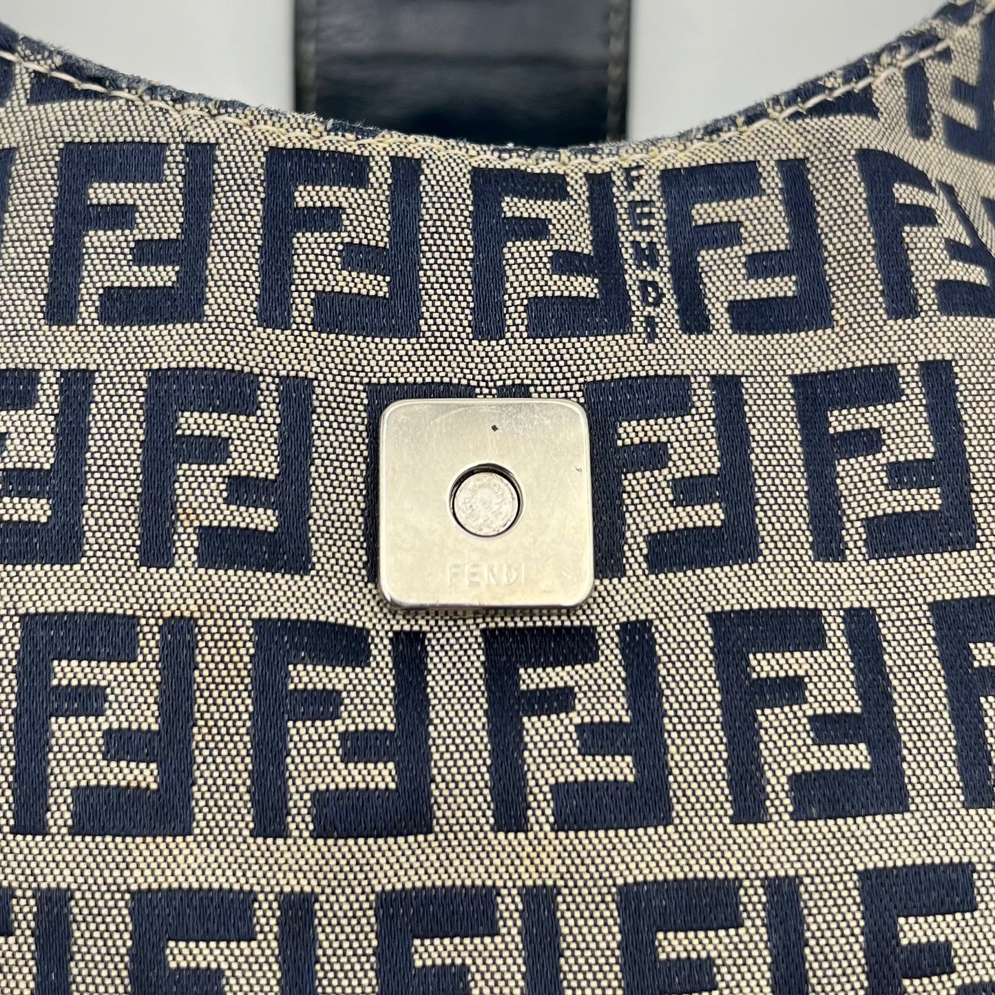 Fendi Dark Blue Zucchino Hobo Shoulder Bag