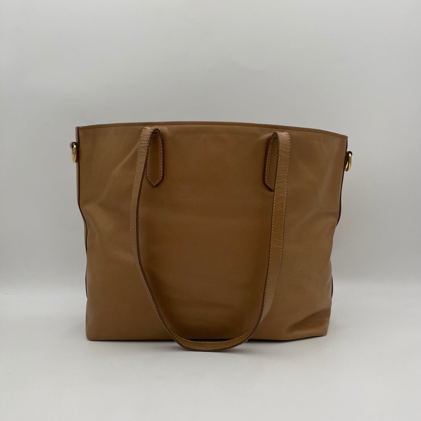 Prada Tan Saffiano Soft Open Tote