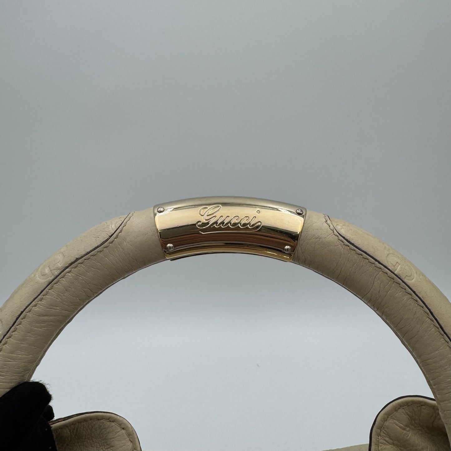 Gucci Ivory Leather Indy Babouska Hobo Bag