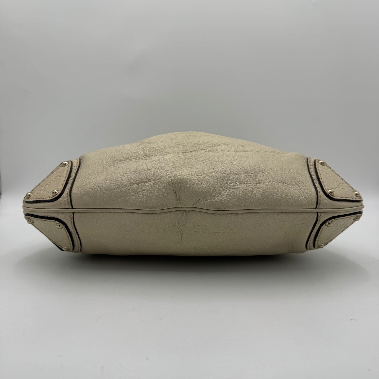 Gucci Ivory Leather Indy Babouska Hobo Bag