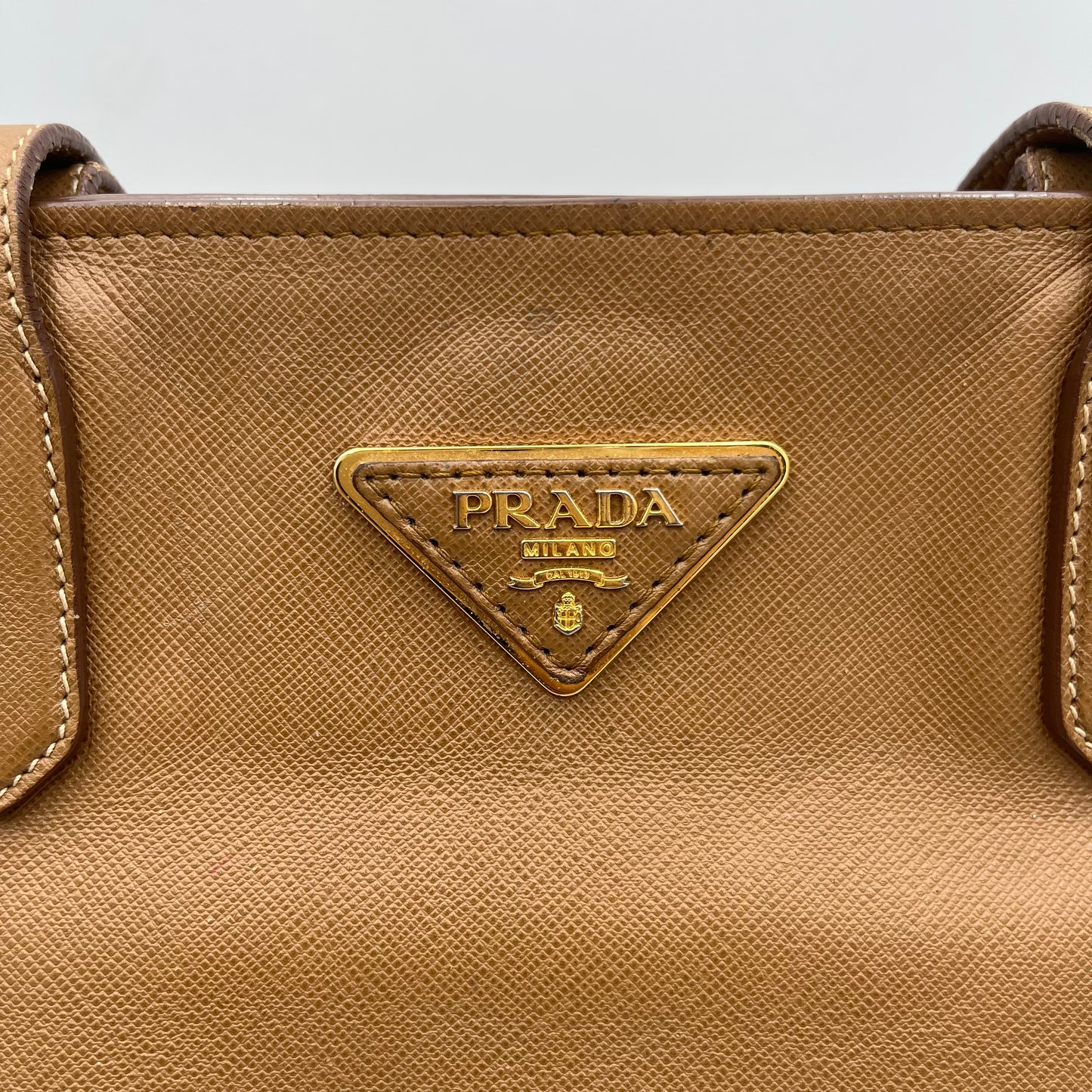 Prada Tan Saffiano Soft Open Tote