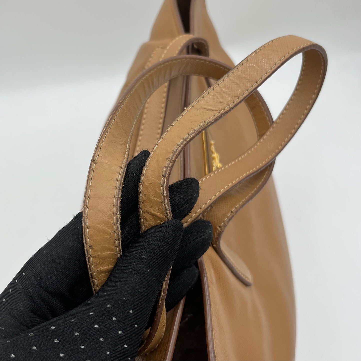 Prada Tan Saffiano Soft Open Tote