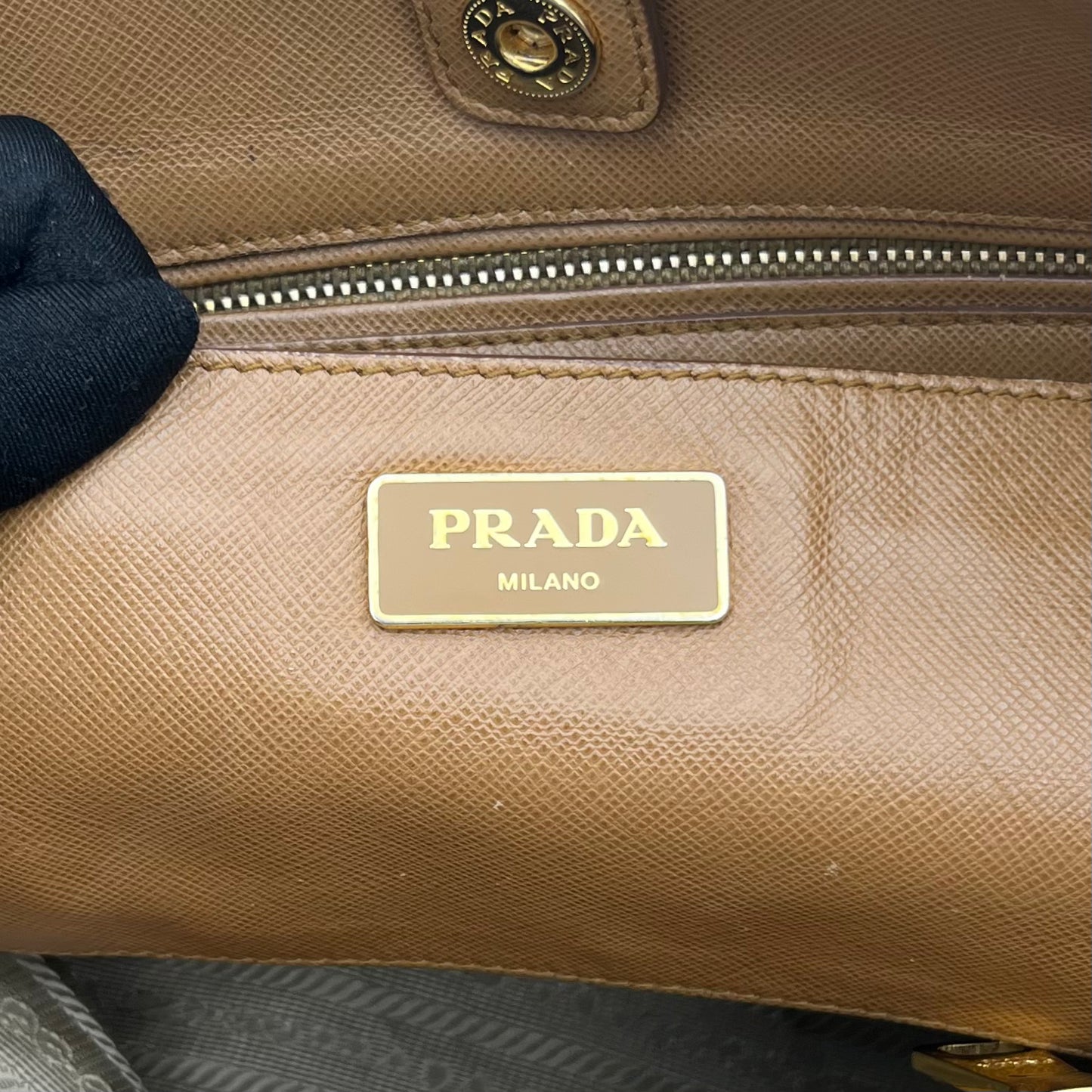 Prada Tan Saffiano Soft Open Tote