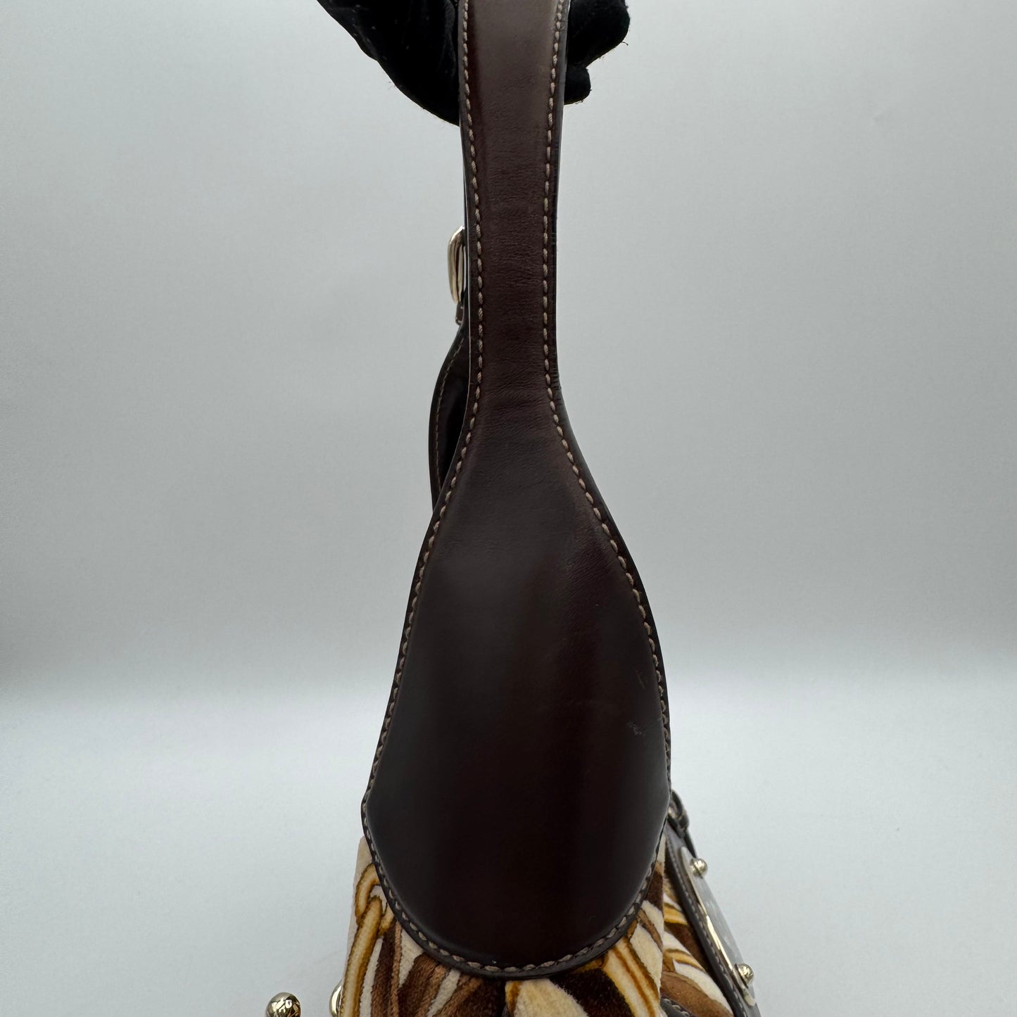 Gucci 85th Anniversary Beige Brown Velvet Horsebit Hobo Bag