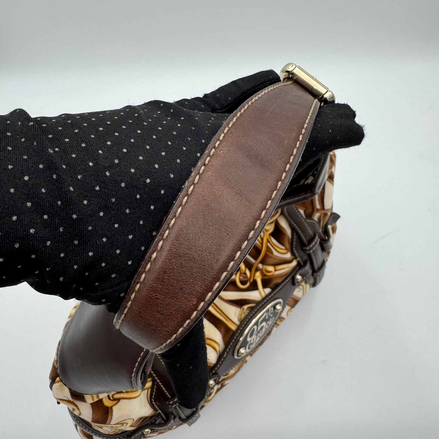 Gucci 85th Anniversary Beige Brown Velvet Horsebit Hobo Bag