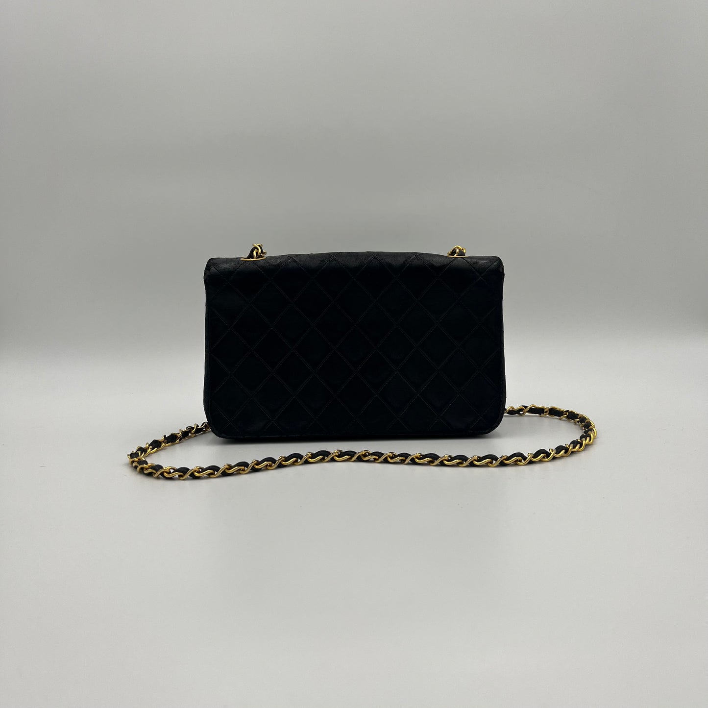 Chanel Black Quilted Lambskin Leather Full Flap GHW
