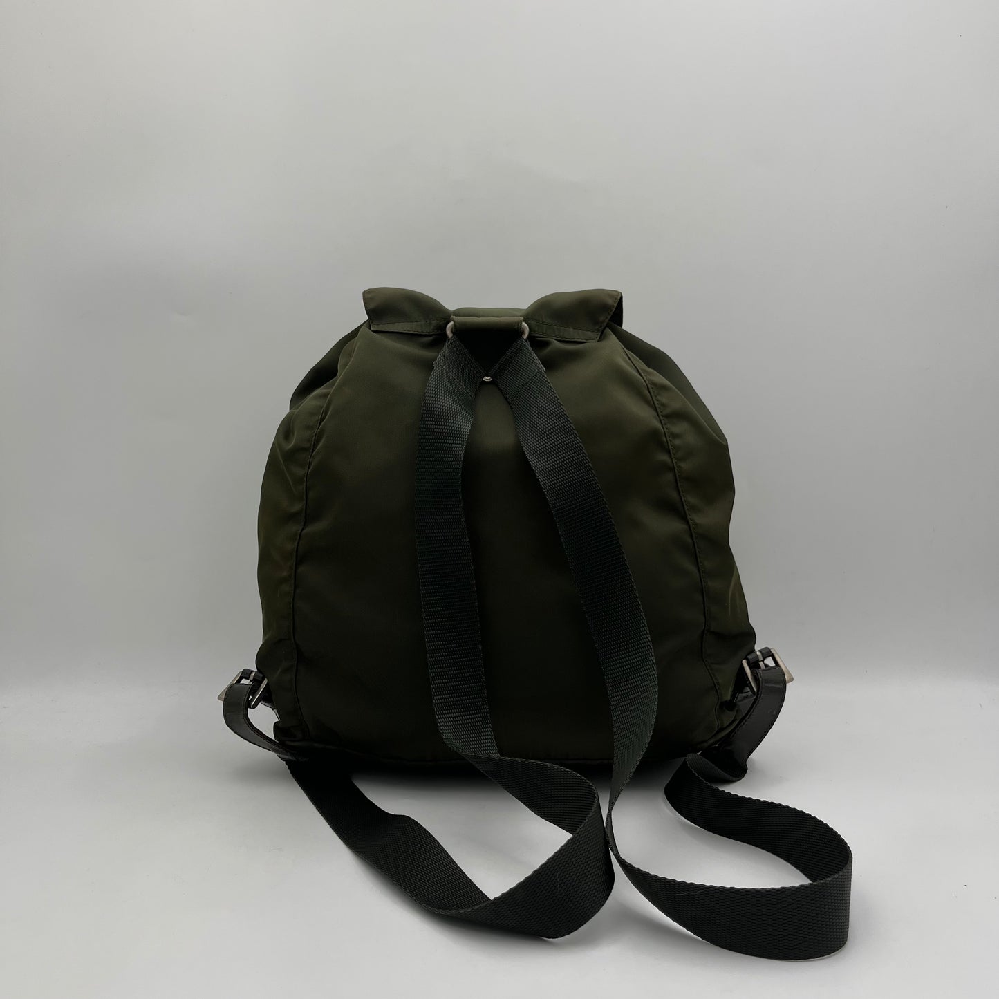 Prada Dark Green Nylon Medium Backpack