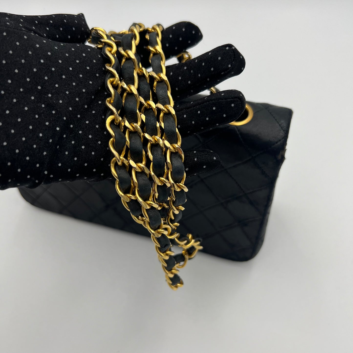 Chanel Black Quilted Lambskin Leather Full Flap GHW