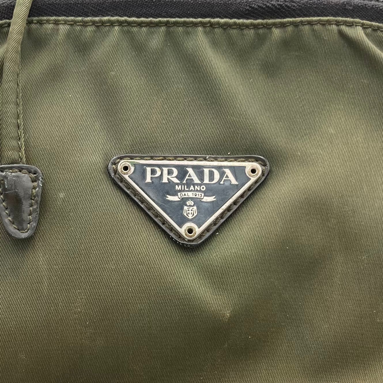 Prada Dark Green Nylon Medium Backpack