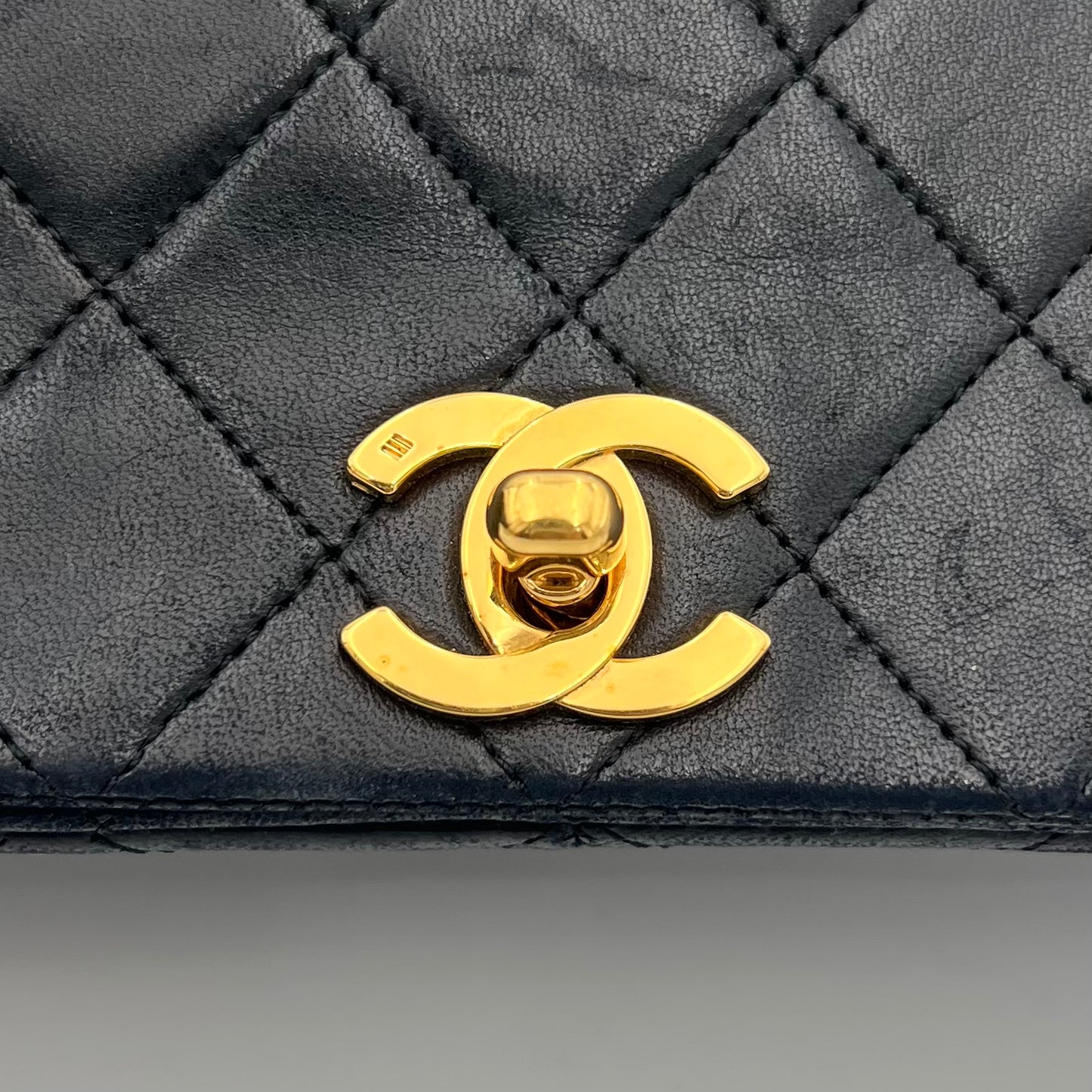 Chanel Black Quilted Lambskin Leather Full Flap GHW