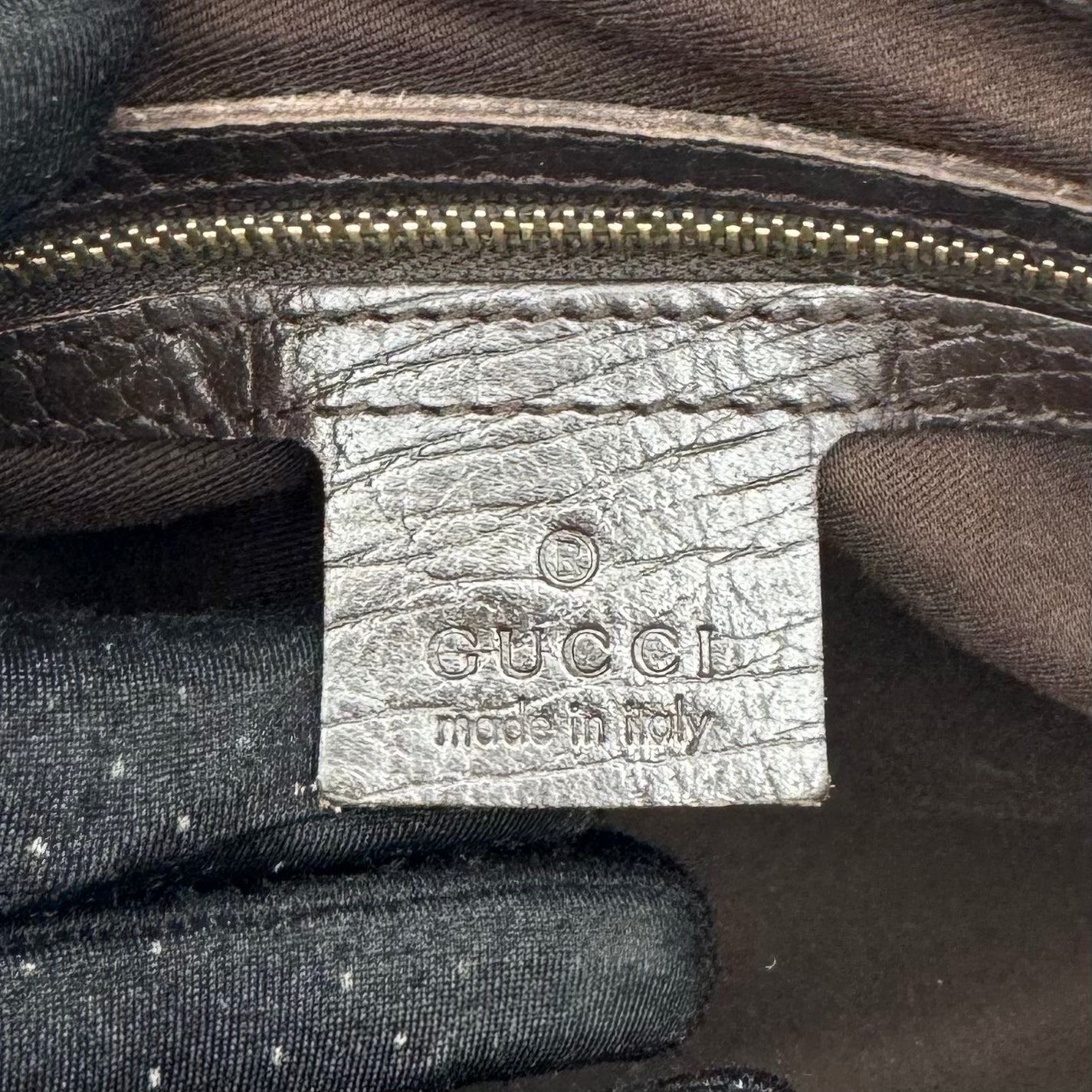 Gucci Brown Monogram Canvas and Leather Hasler Horsebit Tote